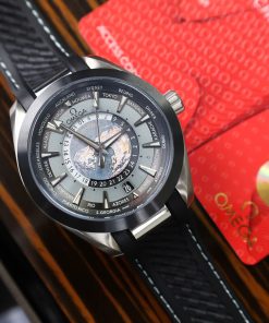 Đồng hồ Omega Rep 11 Seamaster Aqua Terra Worldtimer màu xám 41mm (10)