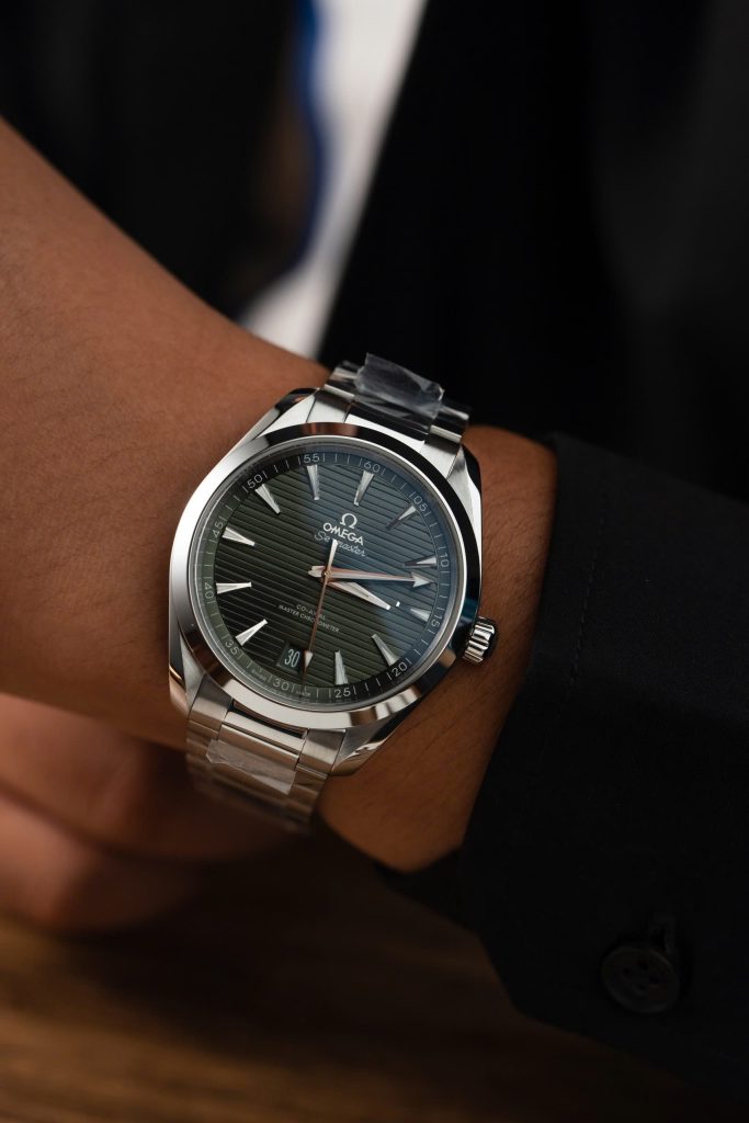 Đồng hồ Omega Seamaster Aqua Terra 150M Replica 11 nam mặt xanh lá cây 41mm (2)