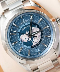 Đồng hồ Omega Seamaster Aqua Terra Worldtimer Rep 11 cao cấp nam dây kim loại 43mm (2)
