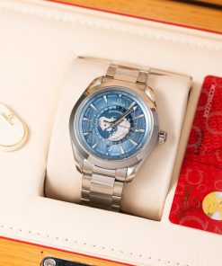 Đồng hồ Omega Seamaster Aqua Terra Worldtimer Rep 11 cao cấp nam dây kim loại 43mm (2)