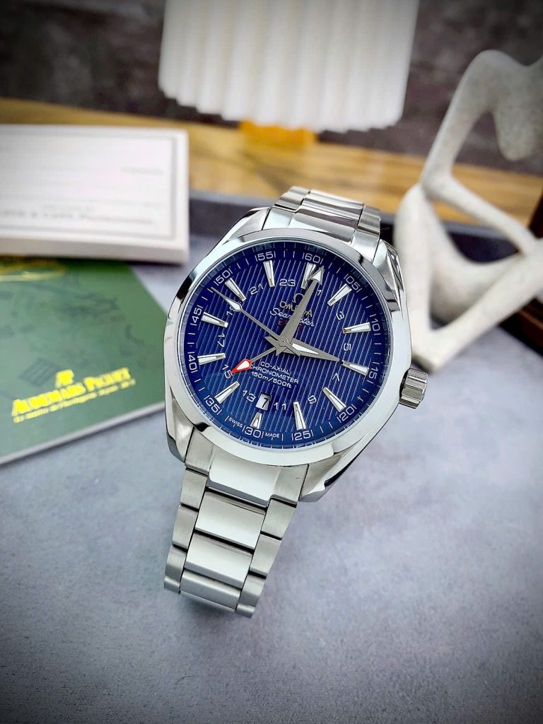 Đồng hồ Omega aqua terra chronoeter summer cọc số dạ quang fake 11 41mm (1)