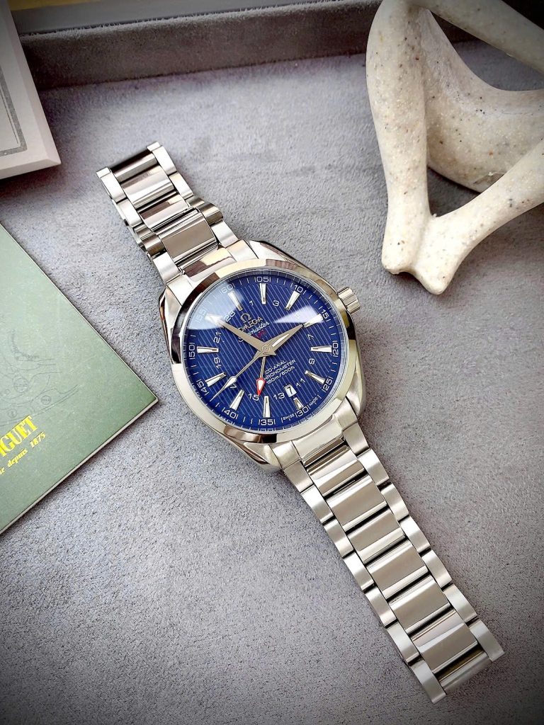 Đồng hồ Omega aqua terra chronoeter summer cọc số dạ quang fake 11 41mm (1)