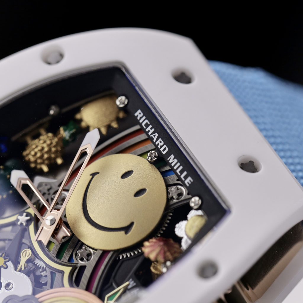 Đồng hồ Richard Mille Rep 11 RM88 Smiley dây dù màu xanh dương 42mm (1)