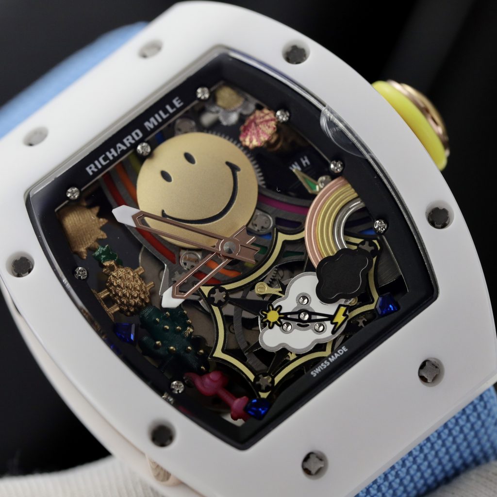 Đồng hồ Richard Mille Rep 11 RM88 Smiley dây dù màu xanh dương 42mm (1)