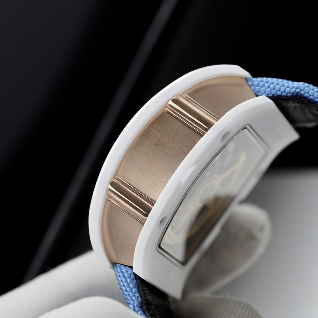 Đồng hồ Richard Mille Rep 1:1 RM88 Smiley dây dù màu xanh dương 