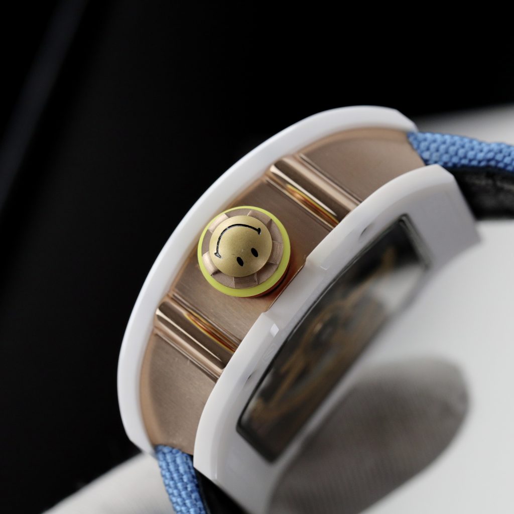 Đồng hồ Richard Mille Rep 1:1 RM88 Smiley dây dù màu xanh dương 