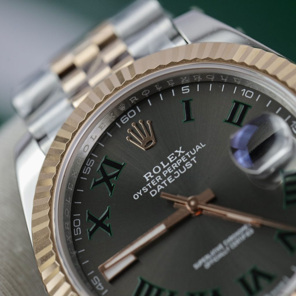 Đồng hồ Rolex Date Just 3235 Clean giá rẻ Wimbledon Fake 11 41mm (2)