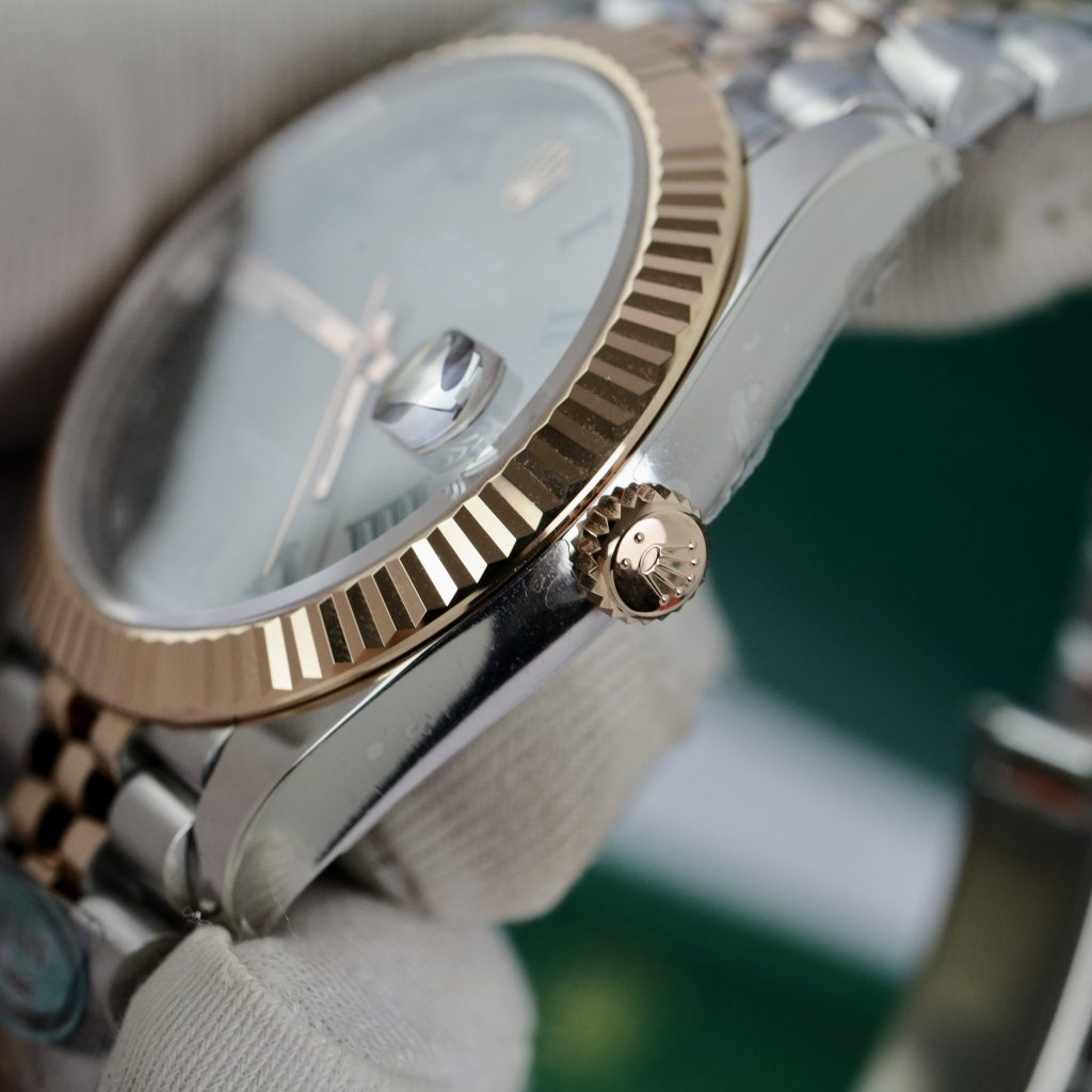 Đồng hồ Rolex Date Just 3235 Clean giá rẻ Wimbledon Fake 11 41mm (2)