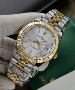 Đồng hồ Rolex Date Just 3235 Clean giá rẻ cọc số dạ quang Fake cao cấp 41mm (7)