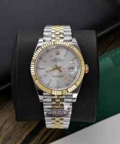 Đồng hồ Rolex Date Just 3235 Clean giá rẻ cọc số dạ quang Fake cao cấp 41mm (7)