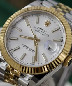 Đồng hồ Rolex Date Just 3235 Clean giá rẻ cọc số dạ quang Fake cao cấp 41mm (7)