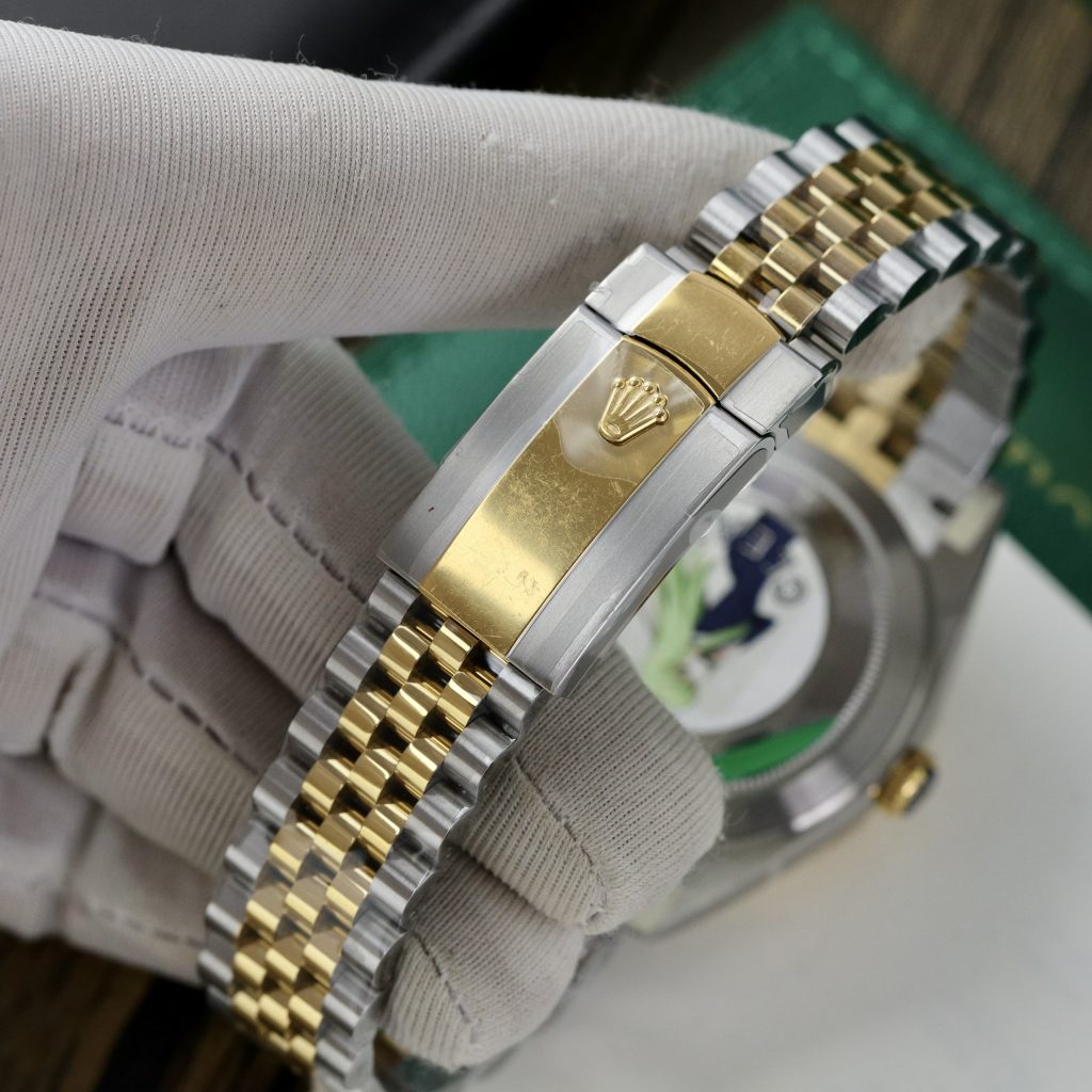Đồng hồ Rolex Date Just 3235 Clean giá rẻ cọc số dạ quang Fake cao cấp 41mm (7)