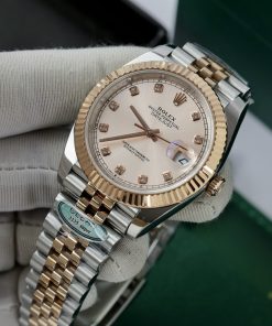 Đồng hồ Rolex Date Just 3235 Clean giá rẻ cọc số đính đá Fake 11 41mm (8)