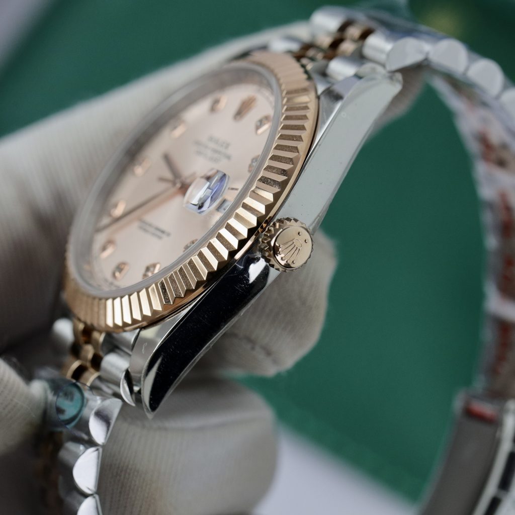 Đồng hồ Rolex Date Just 3235 Clean giá rẻ cọc số đính đá Fake 11 41mm (8)