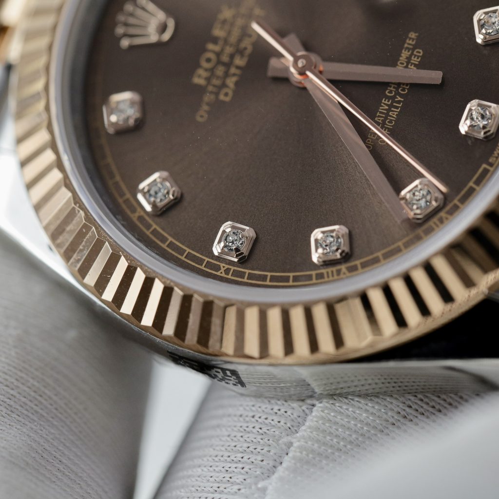 Đồng hồ Rolex Date Just 3235 Clean giá rẻ mặt chocolate Fake cao cấp 41mm (5)