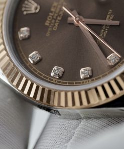 Đồng hồ Rolex Date Just 3235 Clean giá rẻ mặt chocolate Fake cao cấp 41mm (5)