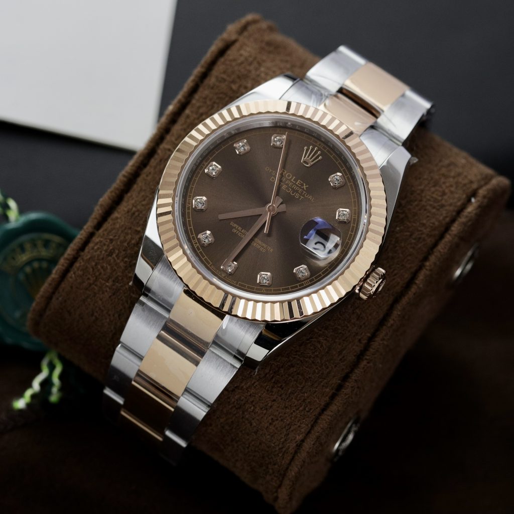 Đồng hồ Rolex Date Just 3235 Clean giá rẻ mặt chocolate Fake cao cấp 41mm (18)