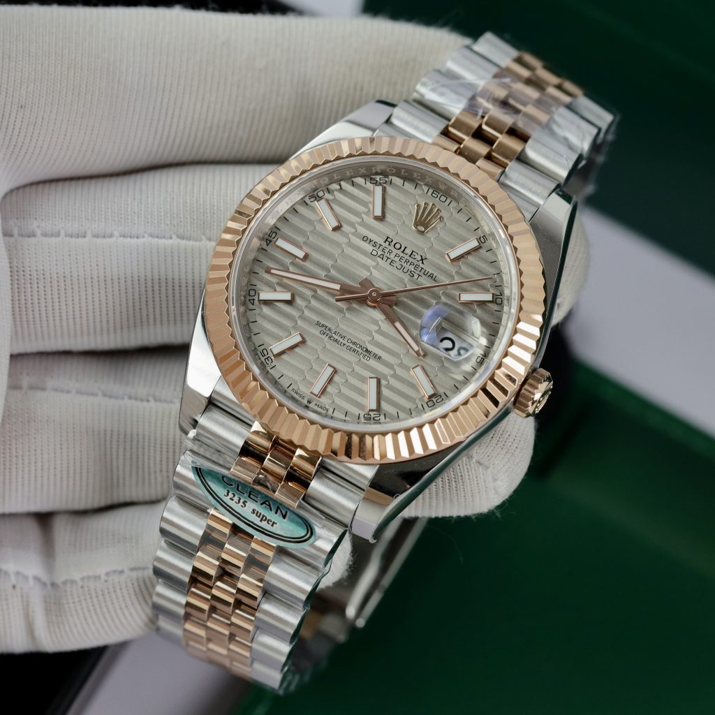 Đồng hồ Rolex Date Just 3235 Clean giá rẻ mặt nếp gấp Fake 11 41mm (8)