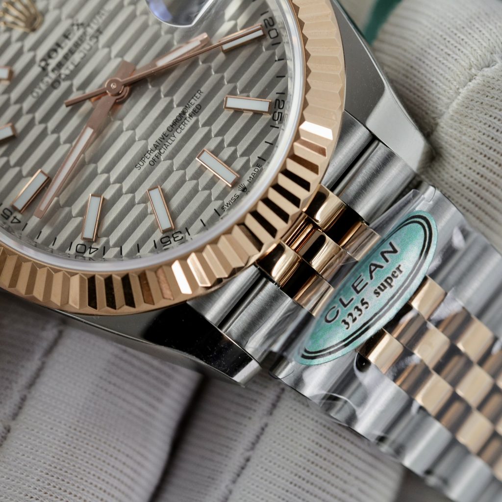 Đồng hồ Rolex Date Just 3235 Clean giá rẻ mặt nếp gấp Fake 11 41mm (8)