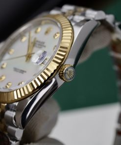 Đồng hồ Rolex Date Just 3235 Clean giá rẻ mặt xà cừ Fake cao cấp 41mm (9)