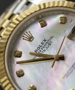 Đồng hồ Rolex Date Just 3235 Clean giá rẻ mặt xà cừ Fake cao cấp 41mm (9)