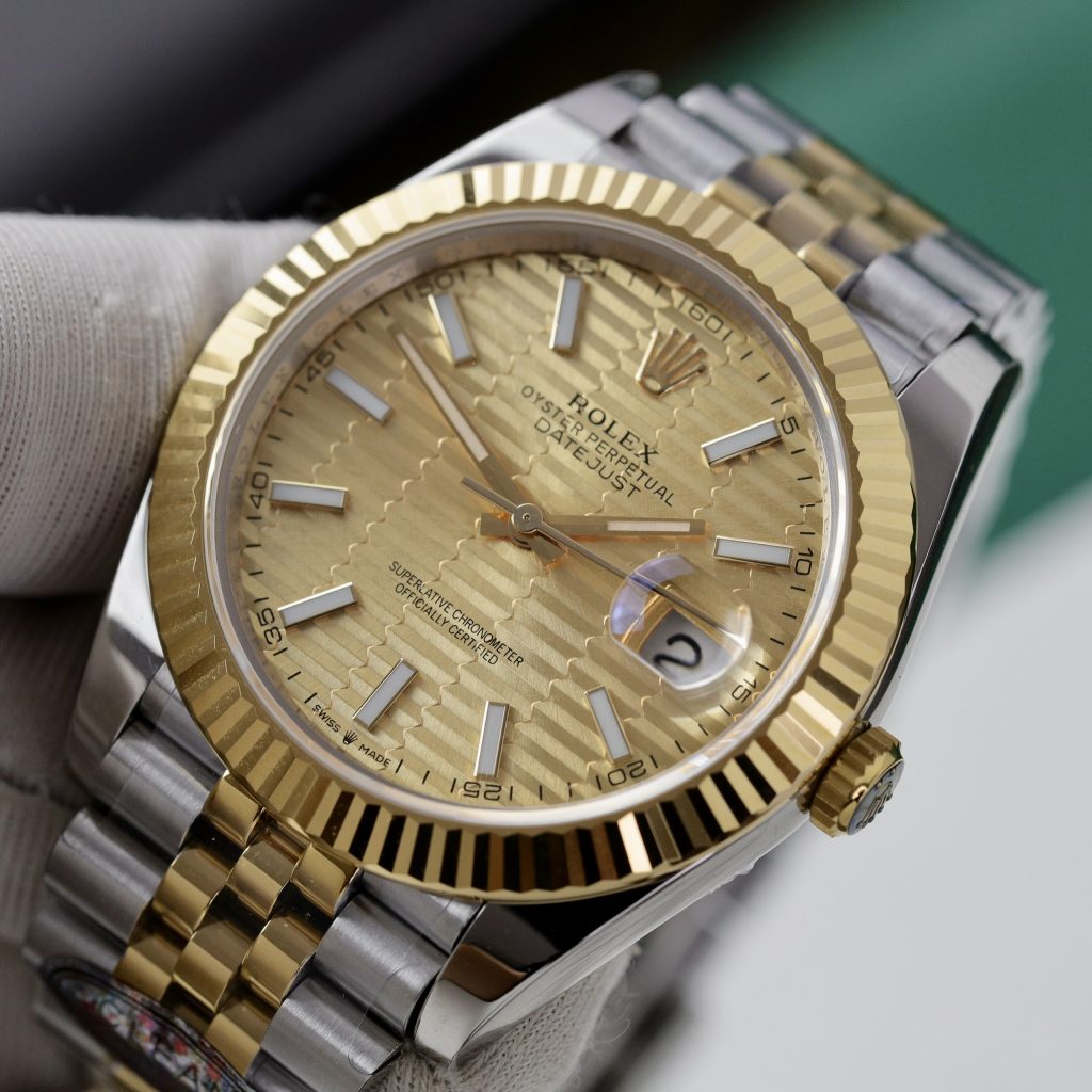 Đồng hồ Rolex Date Just 3235 Clean giá rẻ mặt xếp gạch Fake cao cấp 41mm