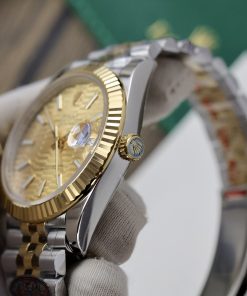 Đồng hồ Rolex Date Just 3235 Clean giá rẻ mặt xếp gạch Fake cao cấp 41mm
