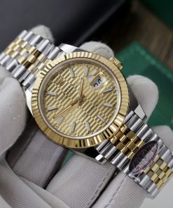 Đồng hồ Rolex Date Just 3235 Clean giá rẻ mặt xếp gạch Fake cao cấp 41mm