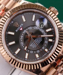 Đồng hồ Rolex Rep 11 Sky Dweller dây Jubilee mặt số xám 42mm (9)