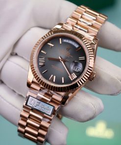 Đồng hồ Rolex chế tác Day-Date mặt số Ombre xám nhà máy QF 185 grams 40mm (1)