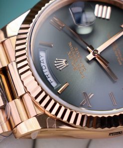 Đồng hồ Rolex chế tác Day-Date mặt số Ombre xám nhà máy QF 185 grams 40mm (1)