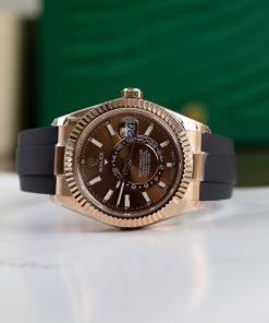 Đồng hồ Rolex chế tác Sky Dweller mặt số Chocolate dây cao su 42mm (1)