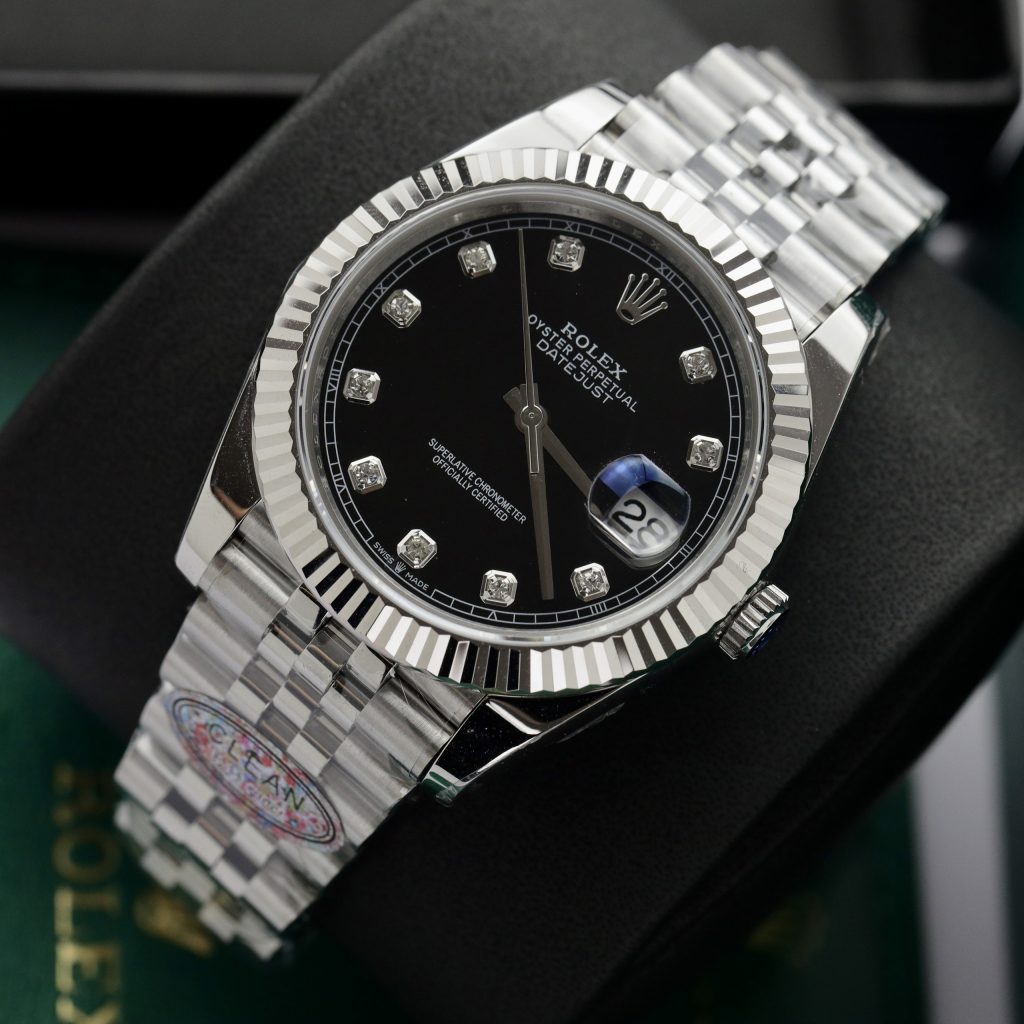 Đồng hồ Rolex nam Rep 11 DateJust 3235 Clean cọc số đính đá 41mm (4)