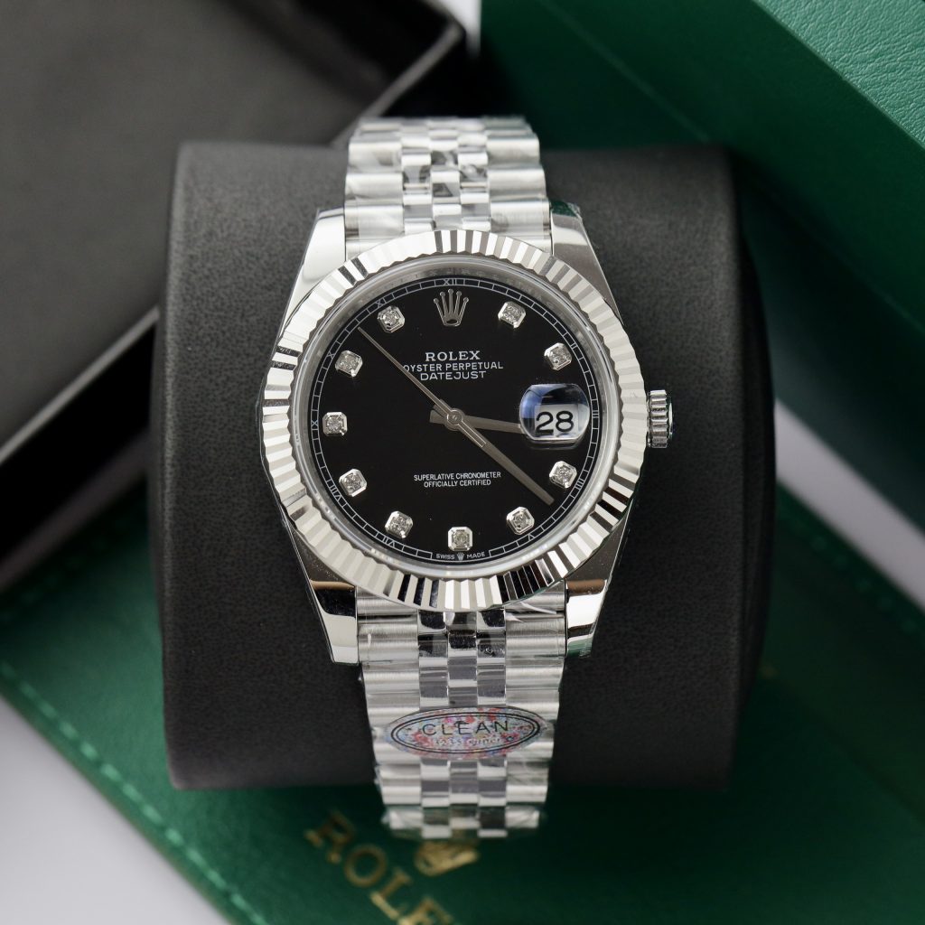Đồng hồ Rolex nam Rep 11 DateJust 3235 Clean cọc số đính đá 41mm (4)