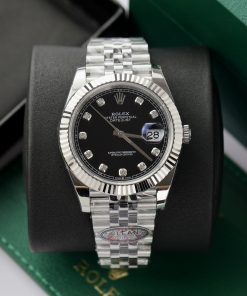 Đồng hồ Rolex nam Rep 11 DateJust 3235 Clean cọc số đính đá 41mm (4)