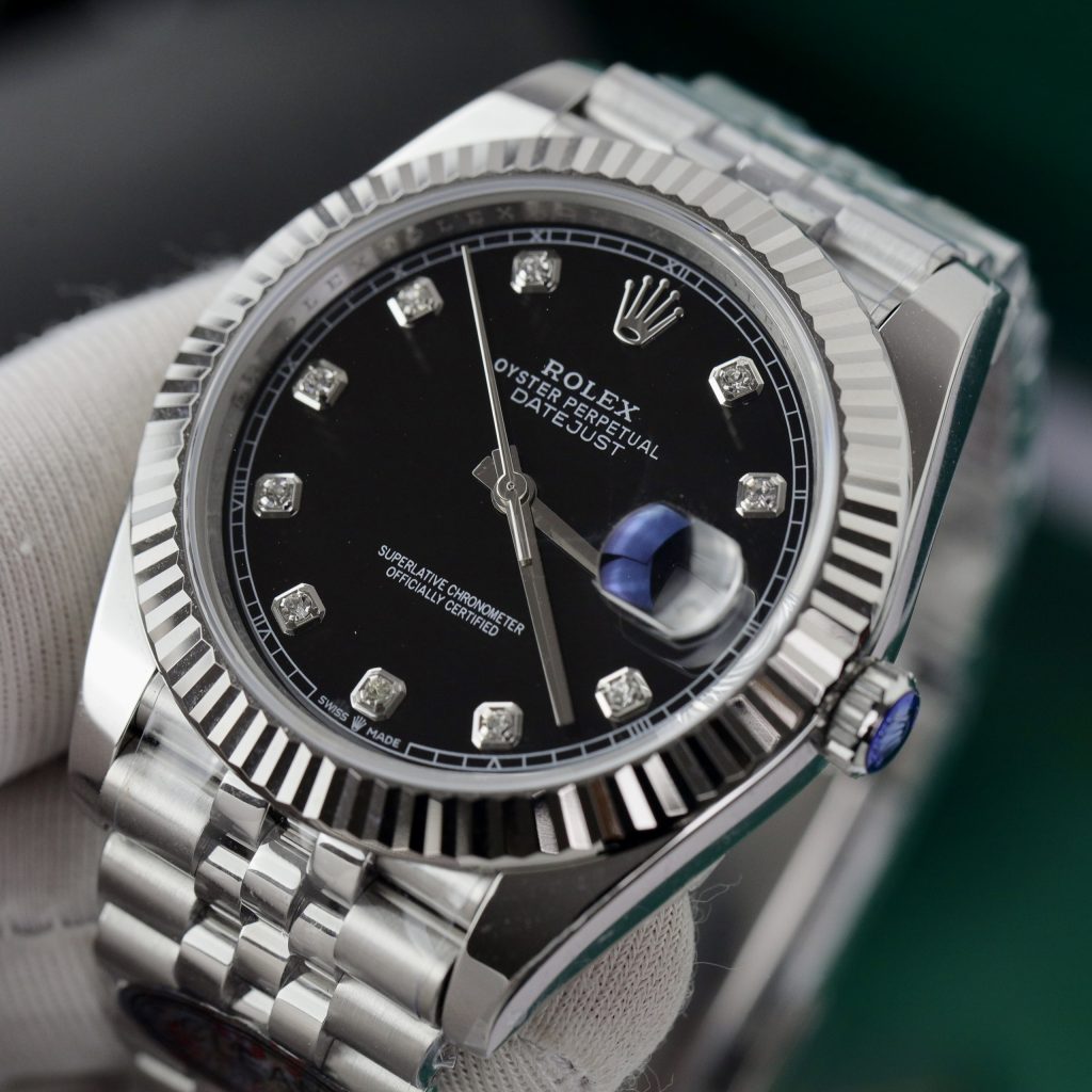 Đồng hồ Rolex nam Rep 11 DateJust 3235 Clean cọc số đính đá 41mm (4)