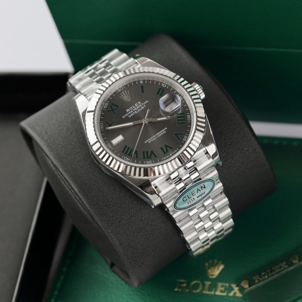 Đồng hồ Rolex nam Rep 11 DateJust 3235 Clean mặt Wimbledon 41mm (2)