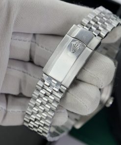 Đồng hồ Rolex nam Rep 11 DateJust 3235 Clean mặt xám chải tia 41mm