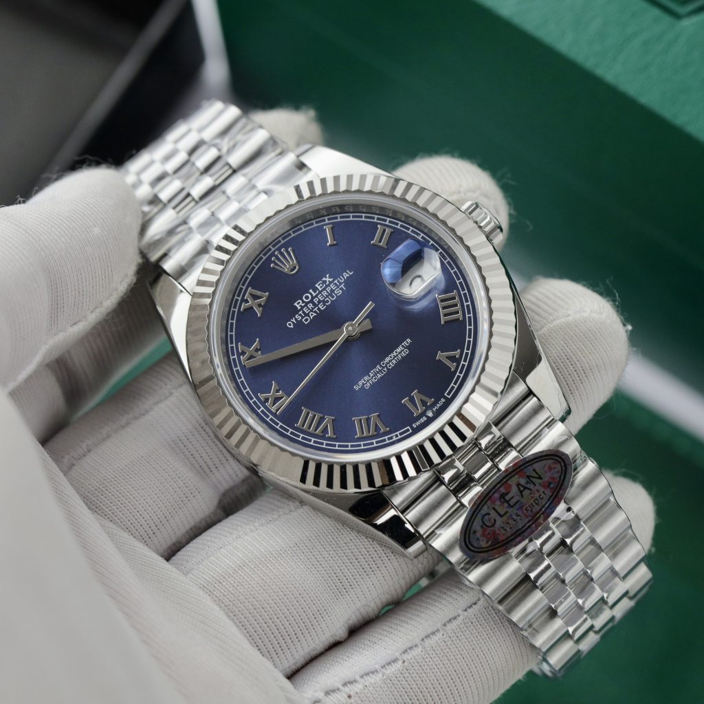 Đồng hồ Rolex nam Rep 11 DateJust 3235 Clean mặt xanh bleu 41mm (1)