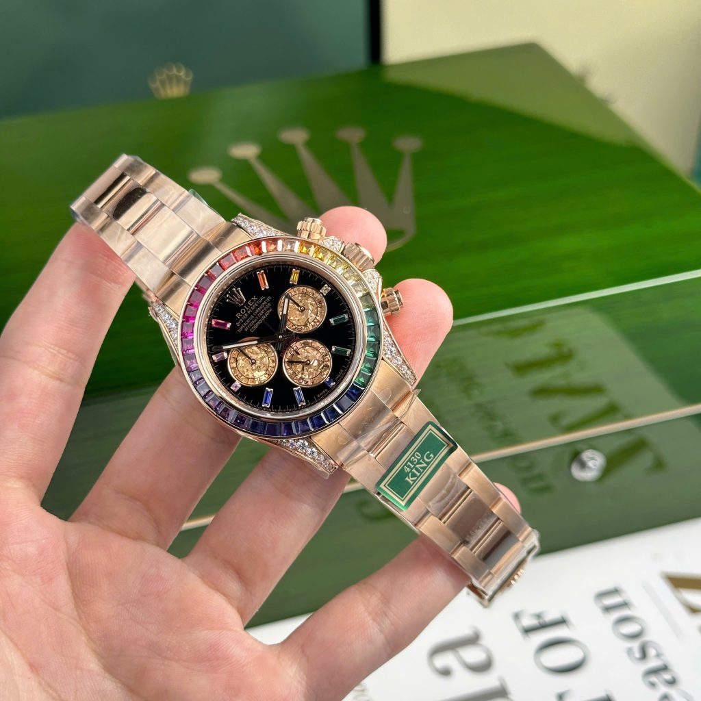 Đồng hồ Rolex nam Rep 11 Daytona Rainbow cao cấp nhất nhà máy King 40mm (1)