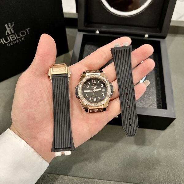 Đồng Hồ Hublot Chế Tác Big Bang One Click King Gold Đính Đá 39mm (2)