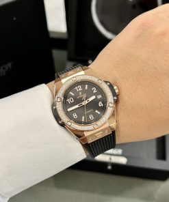 Đồng Hồ Hublot Chế Tác Big Bang One Click King Gold Đính Đá 39mm (2)