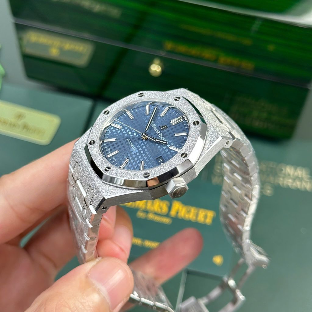 Đồng hồ Audemars Piguet Royal Oak 15454BC Frosted Gold Chế Tác mặt xanh APS 37mm (2)
