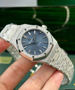 Đồng hồ Audemars Piguet Royal Oak 15454BC Frosted Gold Chế Tác mặt xanh APS 37mm (2)