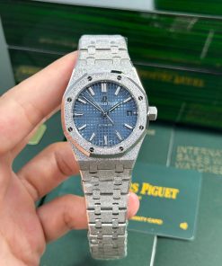 Đồng hồ Audemars Piguet Royal Oak 15454BC Frosted Gold Chế Tác mặt xanh APS 37mm (2)