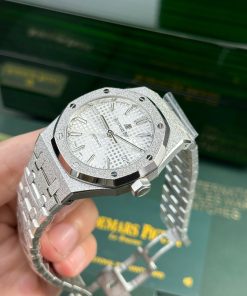 Đồng hồ Audemars Piguet Royal Oak Frosted Gold 15454BC Replica 11 mặt trắng APS 37mm (4)