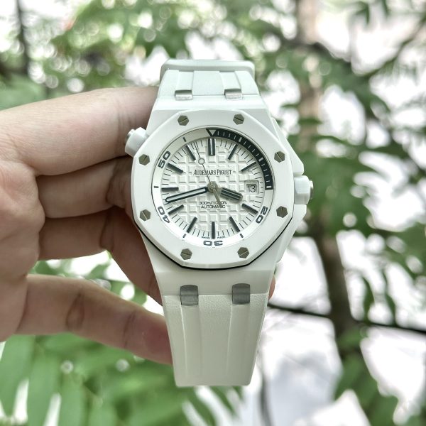 Đồng hồ Audemars Piguet Royal Oak Offshore 15707CB vỏ gốm trắng nhà máy APS 42mm (2)