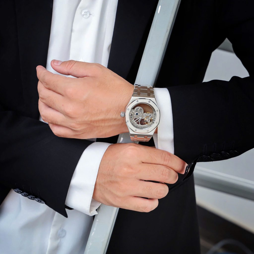 Đồng hồ Audemars Piguet Royal oak lộ cơ automtic máy Nhật Fake cao cấp 44mm