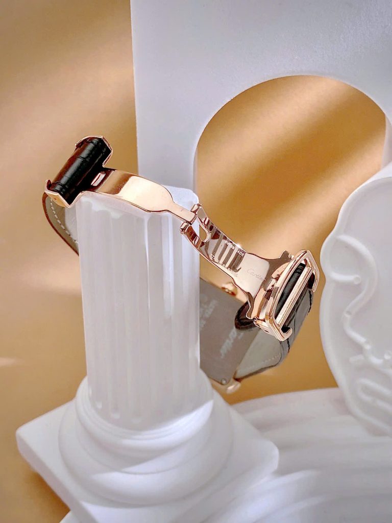 Đồng hồ Cartier Tank Anglaise nữ đính đá dây da Fake cao cấp 30mm (1)