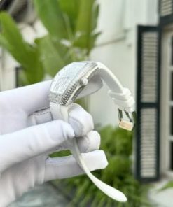 Đồng hồ Franck Muller V32 Rep 11 nữ màu trắng đính đá Swarovski 36mm (2)